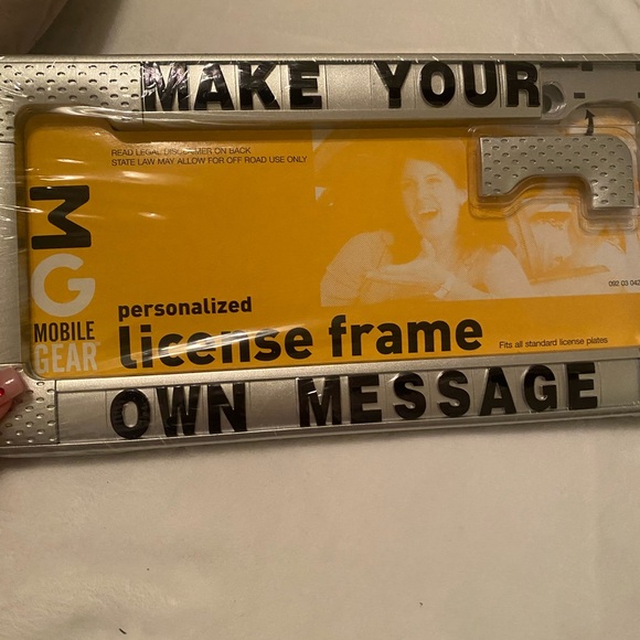 Silver License Plate Frame - Picture 2 of 5